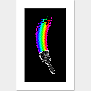 Pixel Rainbow Paint Posters and Art